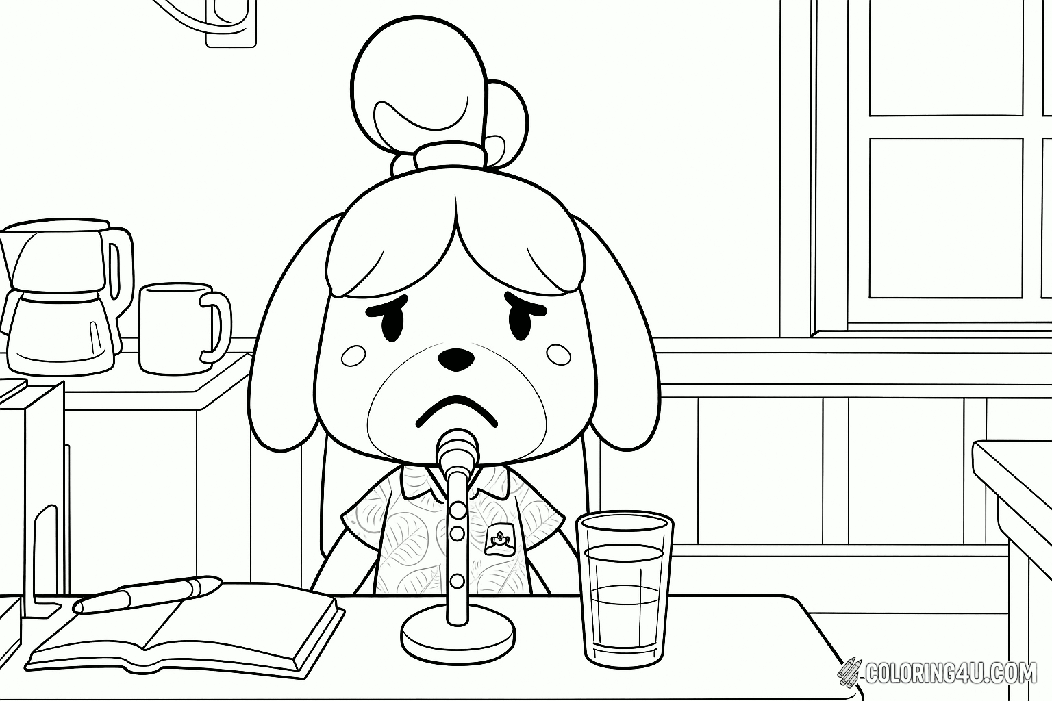 Animal Crossing Isabelle At Desk