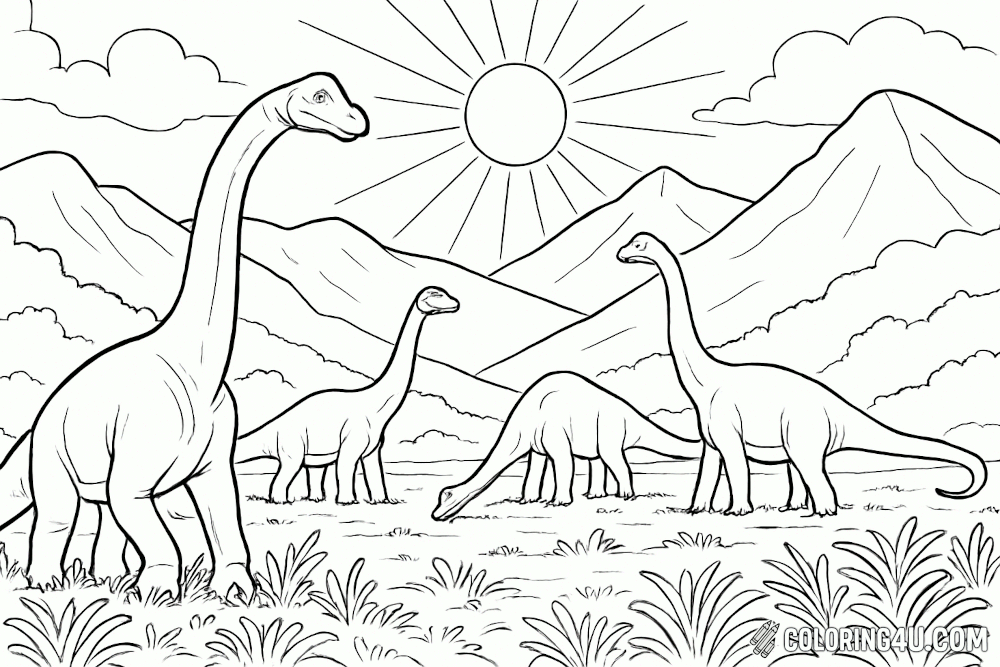 Brachiosaurus Grazing