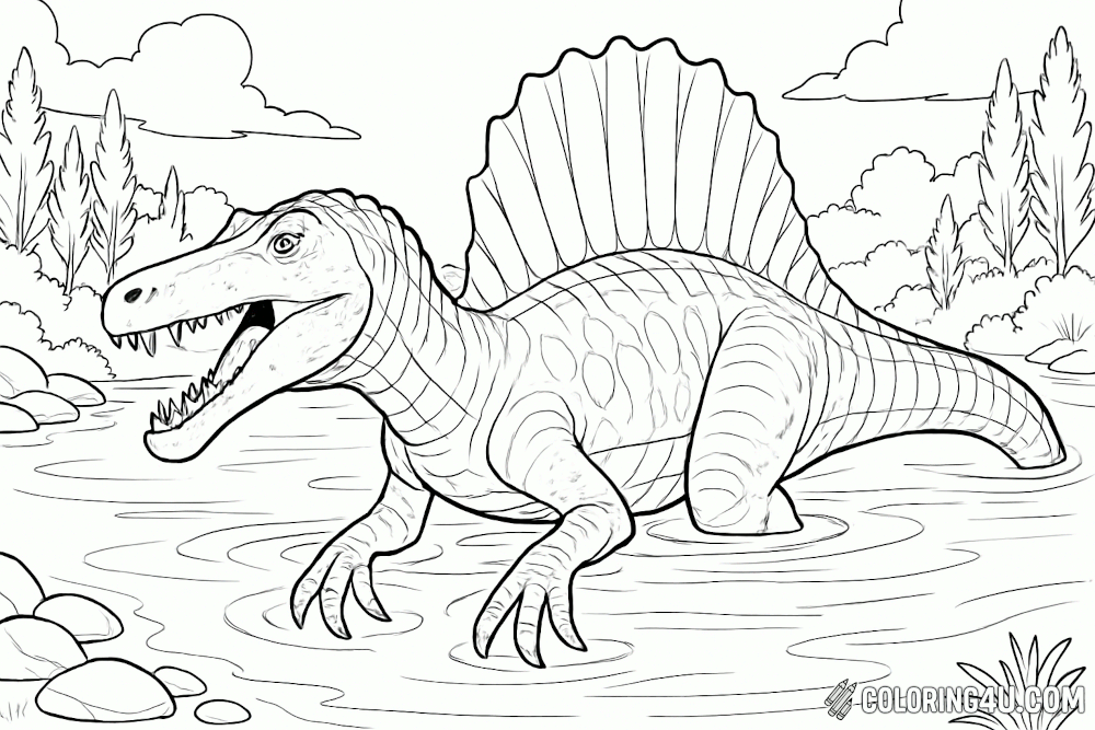 Spinosaurus Half Submerged