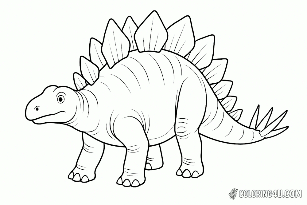 Stegosaurus Turned Slightly To The Side