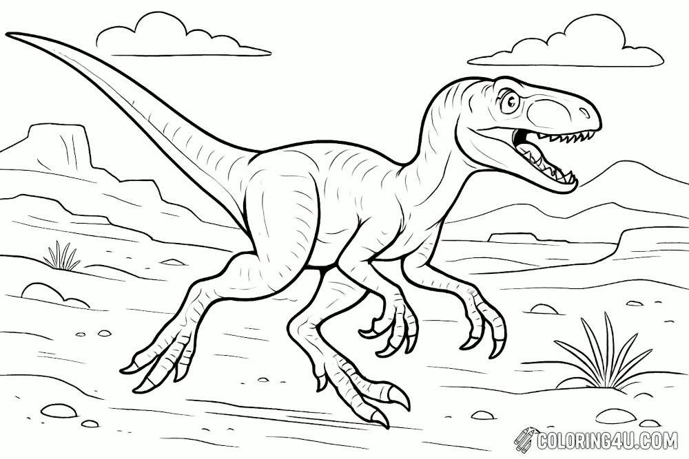 Velociraptor Running Pose