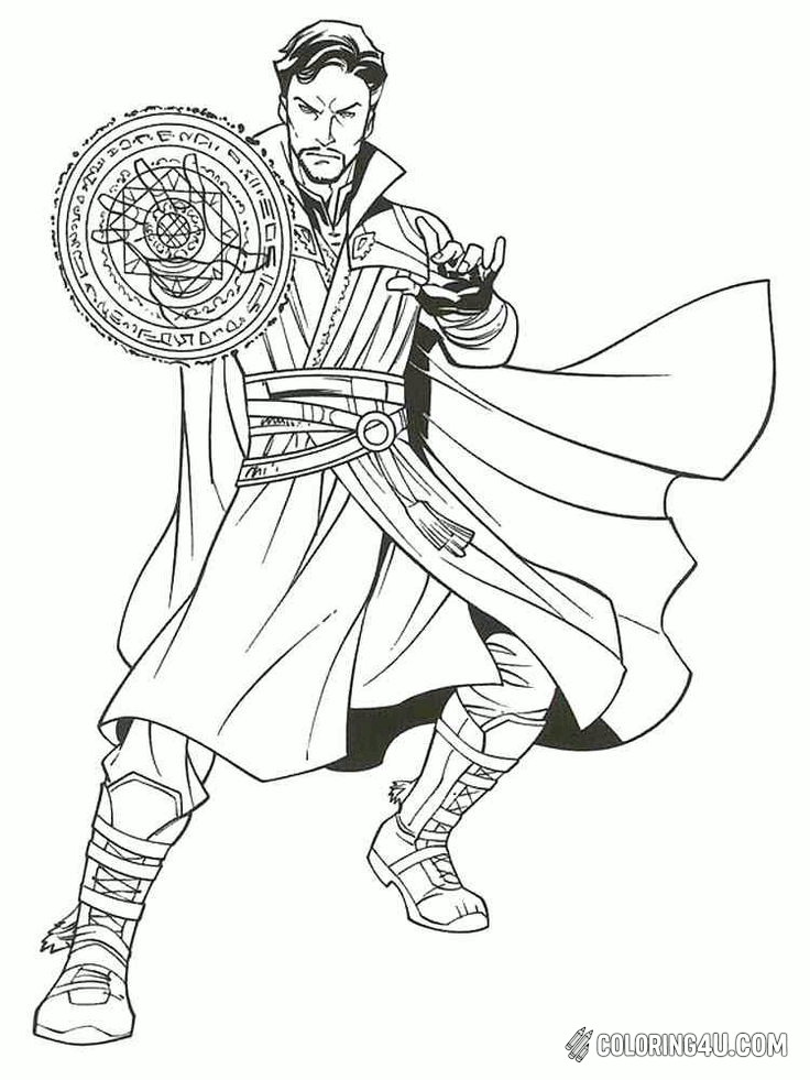 Doctor Strange Shield Spell Coloring Page