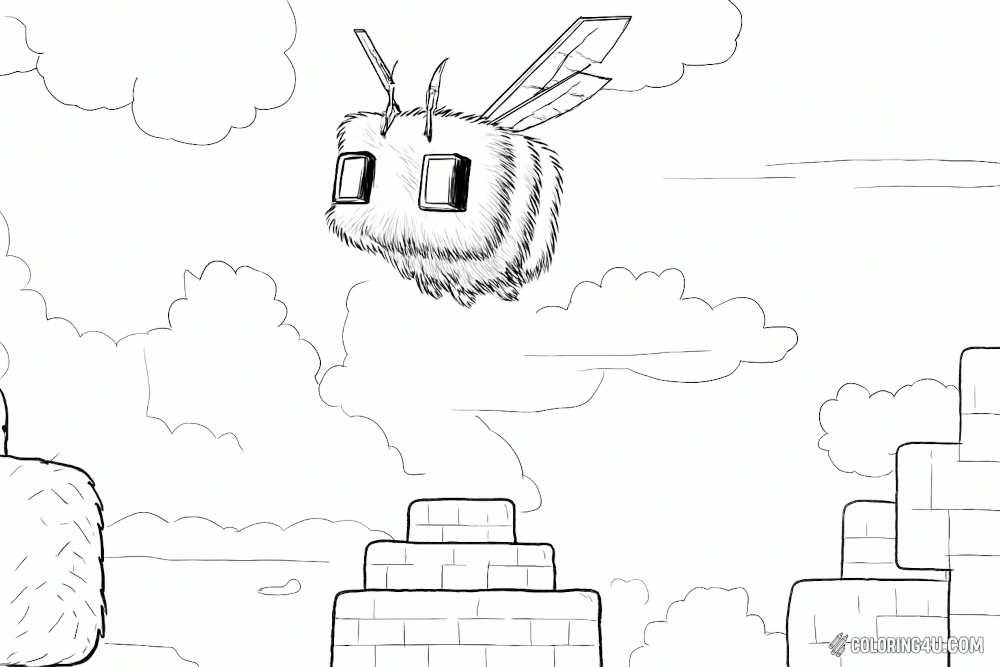 Minecraft Bee Sky Flying