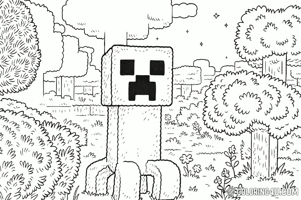 Minecraft Creeper In Forest