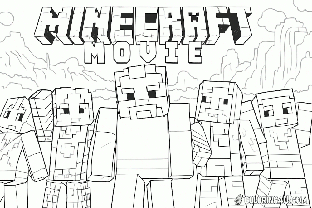 Minecraft Main Cast Coloring