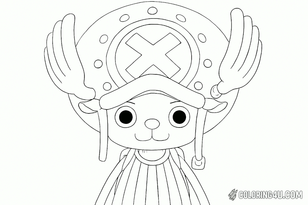 Chopper Face Closeup Coloring Page