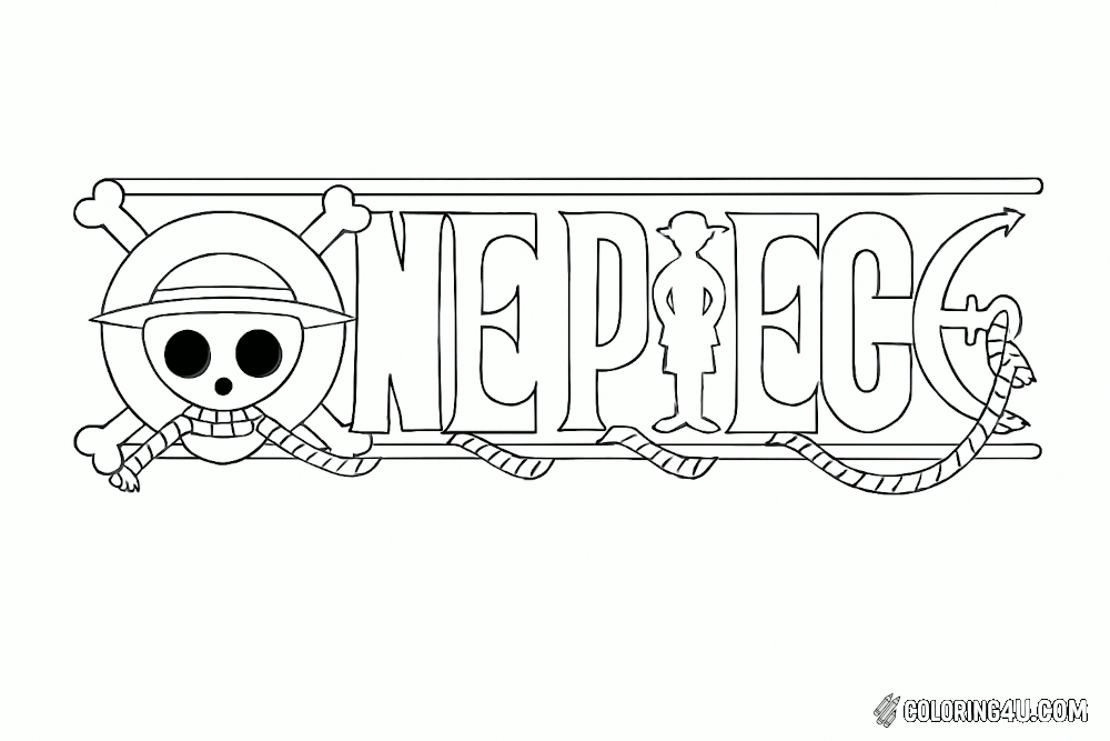 One Piece Logo Coloring Page