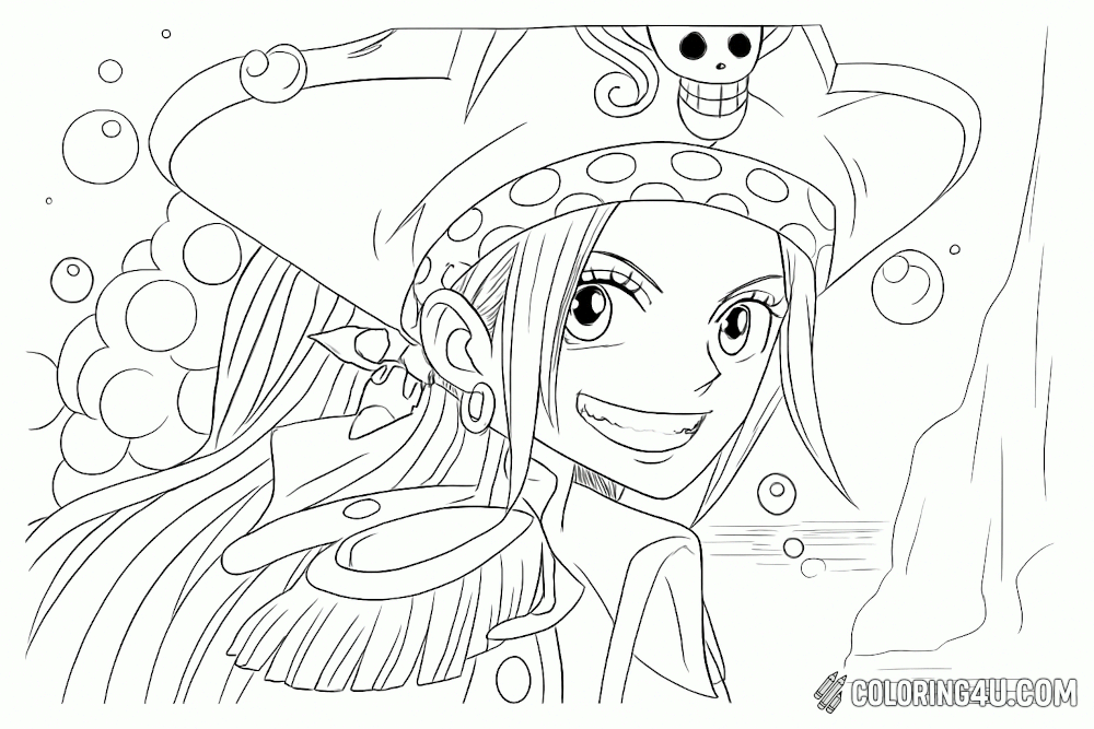 Portgas D Ace Coloring Page Smiling