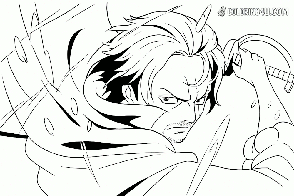 Shanks Sword Slash Coloring Page
