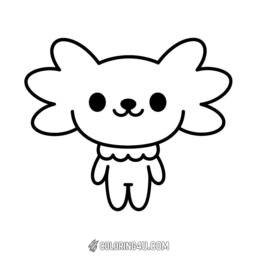 Toca Life World Axolotl Crumpet Coloring Page