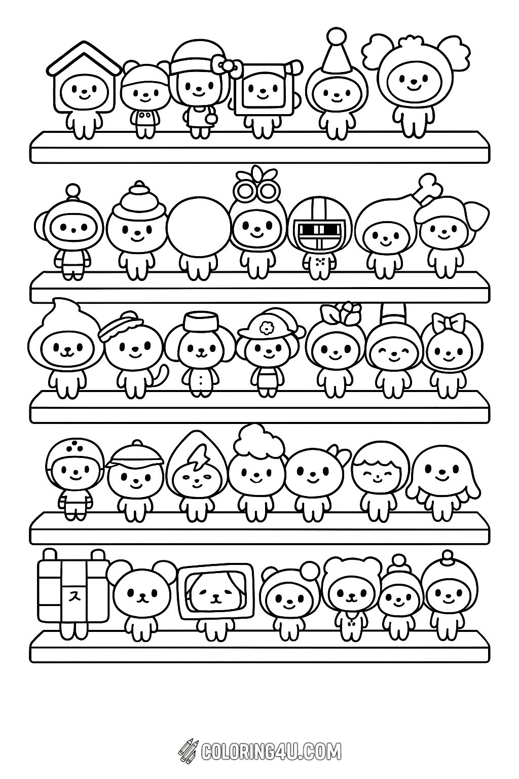 Toca Life World Crumpets In Rows Coloring Page