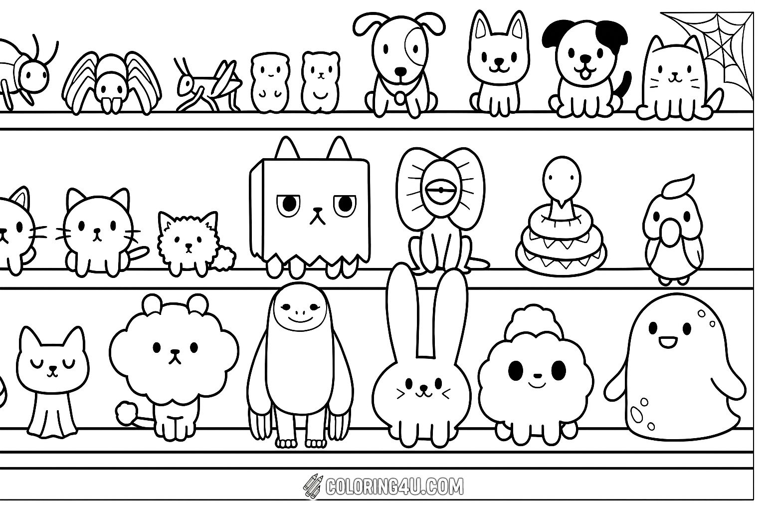 Toca Life World Crumpets On Shelves Coloring Page