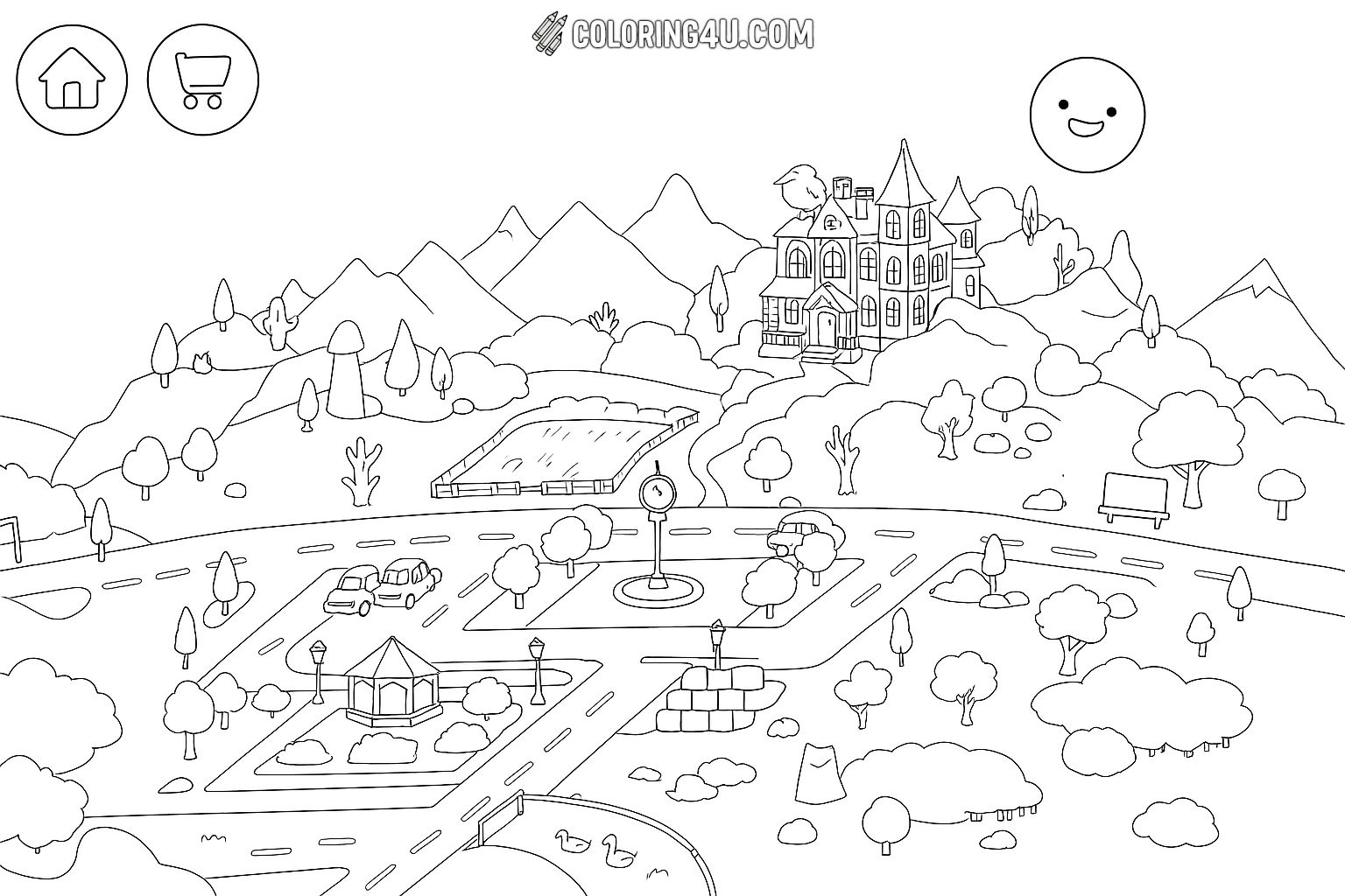 Toca Life World Map Adventure Coloring Page